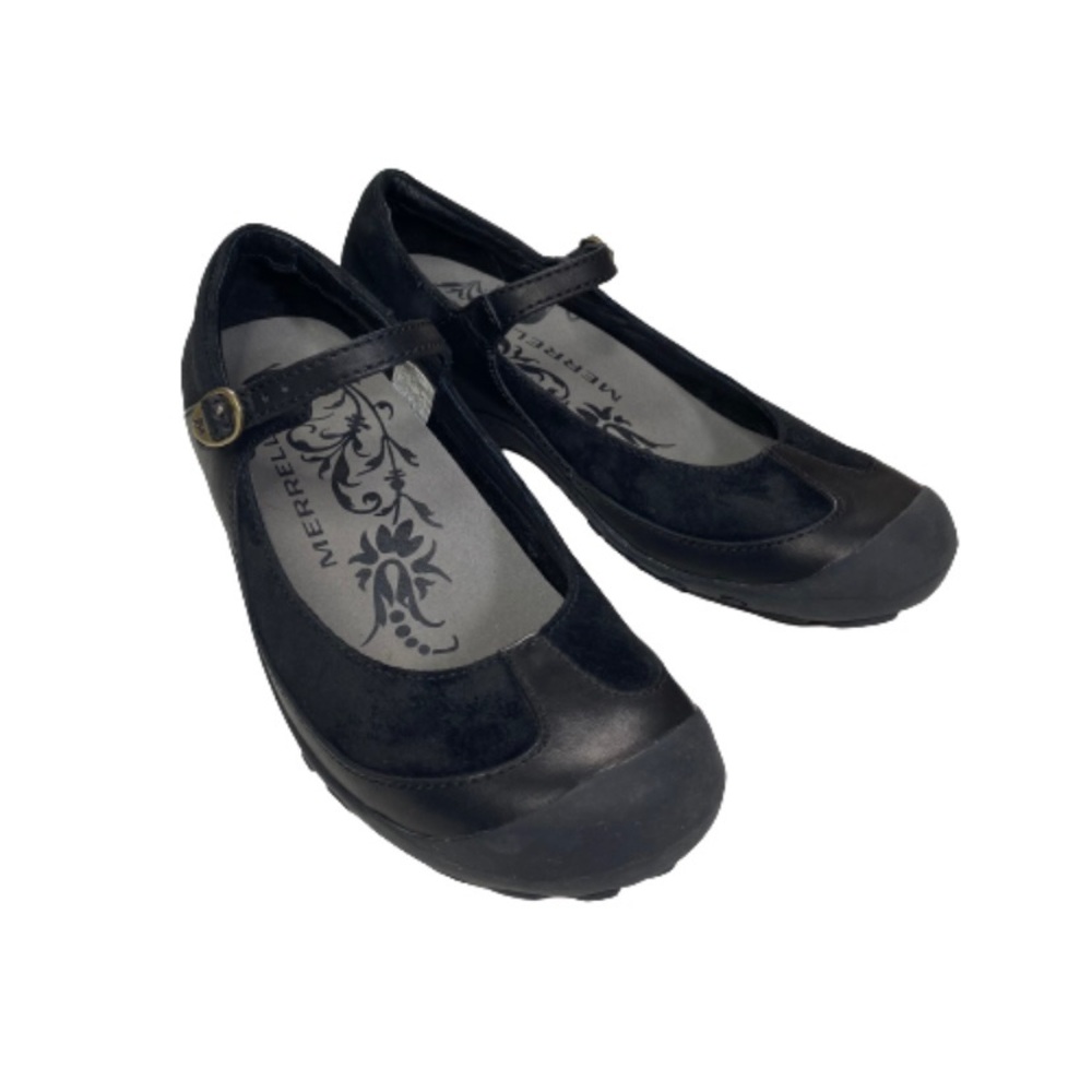 Merrell Womens Plaza MJ Mary Jane Shoes Black Buckle Round Toe 7 EUR 37.5